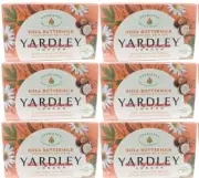 6 BARS Yardley London SHEA BUTTERMILK Sensitive Sk Bath Bar Soap 4.25ozEa SEALED