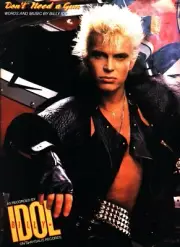 BILLY IDOL DON'T NEED A GUN SHEET MUSIC PIANO/VOCAL/GUITAR/CHORDS-1987-RARE-NEW!