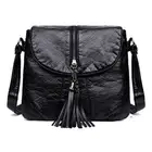 Tassel Crossbody Bag – Washable Vegan Leather, Lightweight & Fashionable