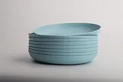 Wrova Wheat Straw Plates - 10 Inch Unbreakable Deep Dinner Plate Set of 8 - Dishwasher & Microwave Safe Plastic Plates Reusable - Lightweight Plate for Kitchen,Outdoor, RV. (Light Blue)