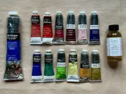 Winsor & Newton Oil Paint Lot | 8 Artisan, 5 Winton & Gamblin Oil Medium