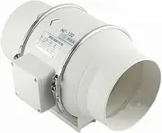 6" Inline Duct Fan Pre-Wired Exhaust Fan,Ventilation Fan Hydroponic Inline Exhaust Industrial Vent Silent Fan Extractor Duct for Grow Tents/Hydroponics/Booster Smoke Moving White Immutable Speed
