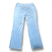 Juicy Couture Bling Velour Pants Frosted Light Baby Blue Size XL NWT