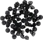 [Ciieeo] 200pcs Badges Brooch Clutch Purse Tie Tack Clutch Name Tag Pin Back Clutch Tie Tacks Black Pin Caps Pin Clasps Pin Backs Thumbtack Handbag Enamel Grasp Pin Neckties Tack Back