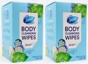 2 Secret CALM BIRCH WATER Body Cleansing Wipes Women Scented (30 Wipes total)
