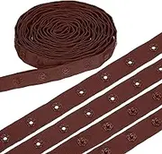 uxcell 8 Yard Snap Button Tape, Polyester Plastic Snap Button Trim, Sewing Press Stud Ribbon Replacement for DIY Craft Clothes Fabric Sewing, Brown