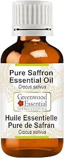 Greenwood Essential Pure Saffron Essential Oil (Crocus sativus) Steam Distilled for Personal Care 30ml (1oz)