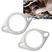 Pack-2 Car Exhaust Pipe Interface Gasket, 2.5" ID Three Holes Design Exhaust