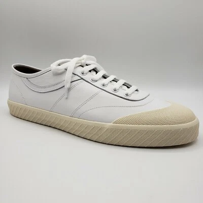 Bally SMITT Men's White Leather Lace Up Sneaker w/Off White Rubber Sole US 11D