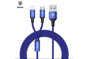Phone Cable Baseus Rapid Series 2 in 1 Cable Micro and Lightning 3A 1.2M Black
