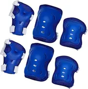 WHAMVOX 6pc Kids Protective Gear Set Riding Protective Gear Scooter Elbow Wrist Guard for Kids Sports (dark)