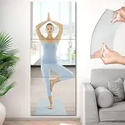 JUNEBRUSHS 3 Pack Self Adhesive Acrylic Mirror, 20 x 24 Inch Full Length Mirror Tiles,Frameless Mirror Sheets Wall Stickers,2MM Thick Large Mirror for Wall Mounted Make Up Gym Workout 3525