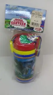 Thomas the Tank Engine Canteen With pop up straw New Rare 1992 Happiness Express
