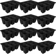 12 Pack Plant Germination Trays,Reusable Seed Starter Tray,Seedling Hole Plate,Silicone Seedling Pot,for Vegetable,Flower,Herb (Total 6 Cells)