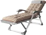 Zero Gravity Lounge Chair, Zero Gravity Chair Reclining Lounge Chair with Removable Cushion, Zero Gravity Chair for Indoor & Outdoor, Ergonomic Patio Recliner Folding Reclining Lounge Chair (Color :