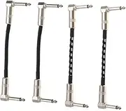 COMPUKAS 4Pcs Guitar Instrument Patch Cable Amplifier Cord for Sound for Guitars and Audio Equipment Flexible and Durable Design