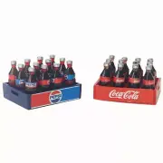 Mini 12 Plastic Coke Bottles With Crate Pack For 1/10 RC Crawler Car Decoration