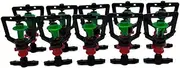 WOVSTNOV 10 Set Misting Drippers Head, Atomizing Sprinkler with Tee Joints Adjustable Equipment Tool Micro Sprinkler Shrub for Flower Bed Patio, Micro Drip Irrigation Kit for Misting Watering Plant
