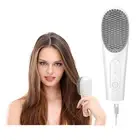 Portable White Ceramic Heat Cordless Travel Mini Hair Straightener Brush, Sma...