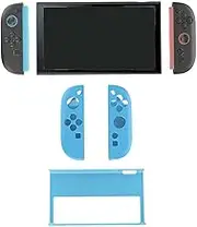 TPU+PC Protective Skin Shell Case Cover for Switch2 Controller Protective Cover, Hock-Absorbing Anti-Scratch Protective Sleeve for Switch2 Controller Skin, for Switch2 Accessories (Blue)