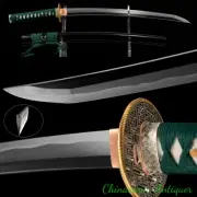 Big Kissaki Wakizashi Short Sword Japanese Katana Shihozume Hamon Blade #1864