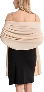 [Yetoun] Elegant Shawls and Wraps for Evening Dresses Chiffon Scarf Pashmina Wraps for Women Wedding Scarves
