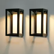 Solar Outdoor Wall Lights，Motion Sensor Dusk to Dawn Solar Porch Lights Outdo...