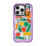 iPhone 16 Pro Impact Ring Stand Case MagSafe Compatible Veggies