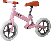 HOMCOM 12" Kids Balance Bike No Pedal Bicycle EVA Tire Adjustable Seat Toddler Training Bike W/Shock Absorber 2-5 Years Boys Girls
