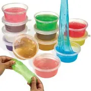 Magic toy Clay Slime Crystal Color Blowing Bubbles 6pcs Pack Slime Clay Gel Jell