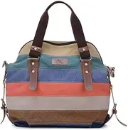 [YUN MENG] Adjustable Durable Simple Canvas Bag Shoulder Bag Messenger Bag Handbags Small Bag Multi use,Large Capacity (Color : Stitching Color)