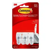 Command Small Wire Hooks 3pk Holds .5lb