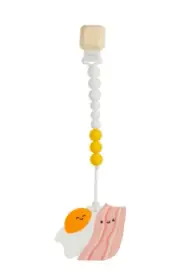 Loulou LOLLIPOP Bacon and Egg Silicone Teether Gem Set