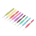 9Pcs Crochet Hooks TPR Ergonomic Soft Handle Easy Identification Wide Applic MF