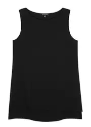 Eileen Fisher System Silk Crepe top - Black - S S