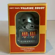 Walking Robot White knob WIND UP 3" Vinyl Limited Silver NIB Channel C Works