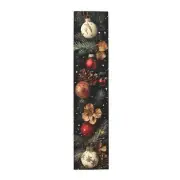 Festive Christmas Table Runner - Holiday Decor - Ornaments & Pine Cone Design