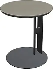 C-Shaped Leather Top Side Table