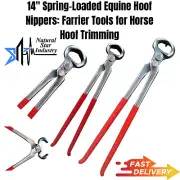 14 Inch Spring-Loaded Equine Hoof Nippers Farrier Tools for Horse Hoof Trimming