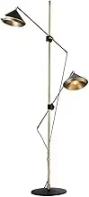 Standing Lamp Industrial Floor Lamps, Double Headed Horn Standing Lamp, Pole Lamp for Living Room Dining Room Study Room Bedroom Bedroom Lamp