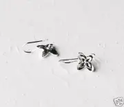 10 pcs Flower Silver Plated Earwire Fishhook with Closed Loop EF014