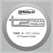 D'Addario T2 Titanium Treble Classical Guitar Single String, Hard Tension, Second String