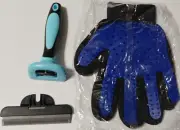Sm. Dog Cat Brush Hair Deshedding Dematting Tools 1 Pet Glove Washing Shedding