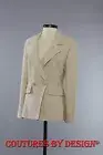 St John Knits Double Breasted Gold Shimmer Tweed Jacket Size 14 NWT MSRP $1295