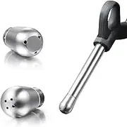HMHAMA Coffee Maker Steam 3&4 Hole Nozzle 304 Stainless Steel Multiple Holes Tip Milk Foam Spout for Breville 8 Series Espresso Machine Steam Wand Tip Part Replacement