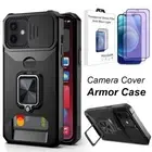 For iPhone 13 Pro Max Pro Mini Case | Stand [ Card Slot Armor ] Anti-Blue Glass