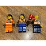 二手 樂高 LEGO 人偶 工人 3隻 編號6