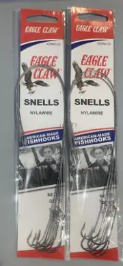 2 Packs Eagle Claw Nylawire Snells 422NW 2/0