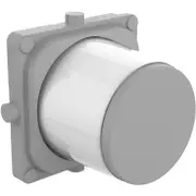 Clipsal Iconic Rotary Dimmer Knob Parts Pack, Clip-In Install, Cool Grey, Gloss Finish, 40EDIMKB-CY