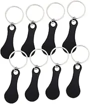 HOMSFOU Stainless Steel Shopping Cart Tokens with Key Ring Tey Tokens for Easy Use Portable and Long Lasting Key Chain Pendants for Shopping Convenience